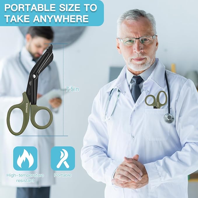Trauma Shears - RISEMART Medical Scissors Bandage Scissors - Image 5