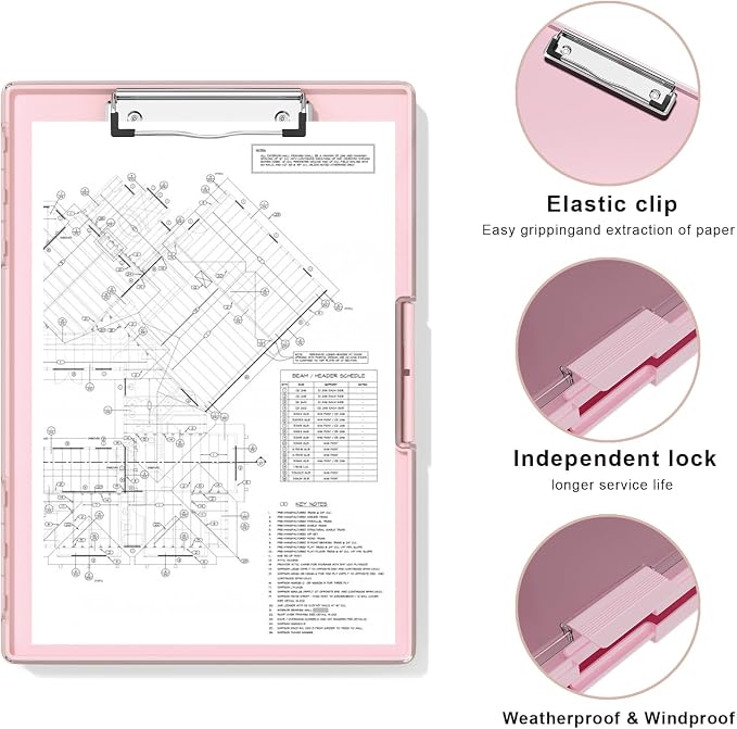 Hongri Clipboard with Storage, Heavy Duty with Dual Compartment, Smooth Writing - Image 3