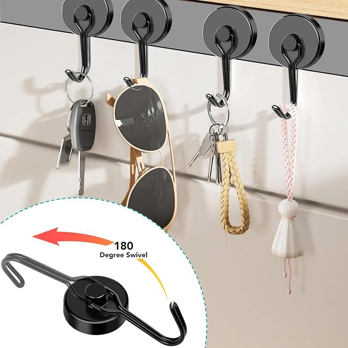 DIYMAG Magnetic Hooks, 120LBS Heavy Duty 4 Pack 2026 Cruise Ship Essentials | - Image 5