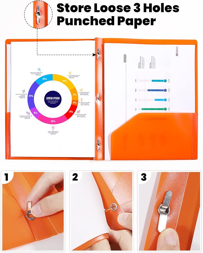 SUNEE 3-Prong Plastic Folders - Image 4
