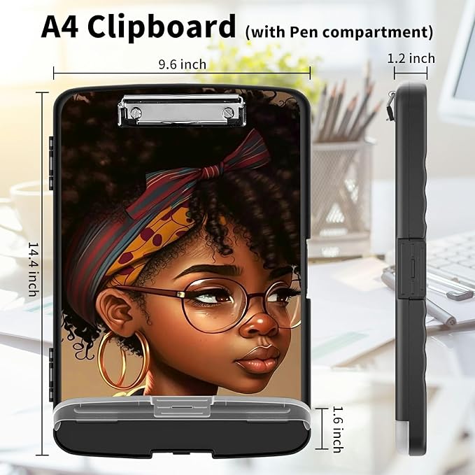 Clipboard with Storage High Capacity Plastic Nursing Clipboards with Pen Holder - Image 2