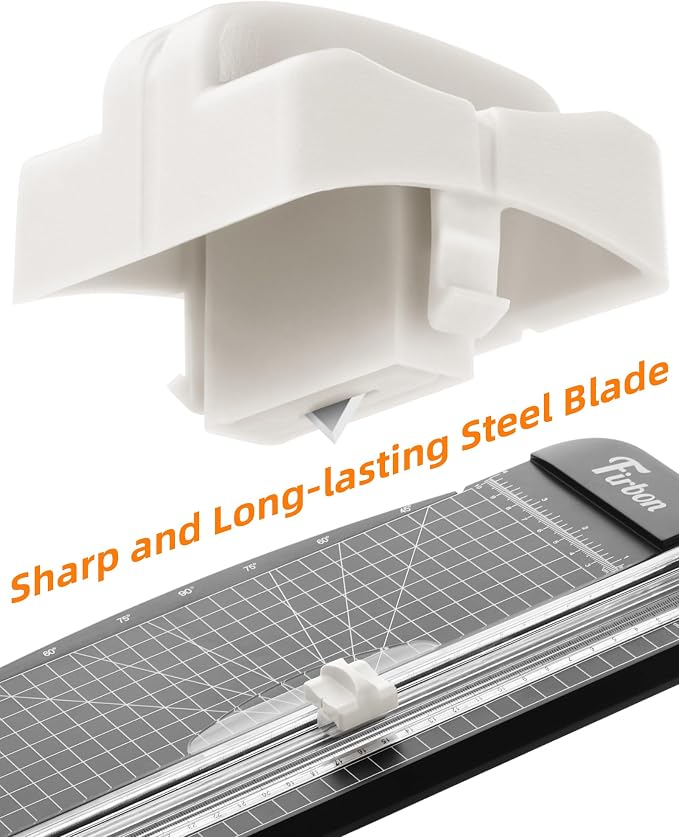 Firbon 2Pcs Refill Blades for A4 A5 Paper Cutter, Spring-Loaded Safeguard - Image 2