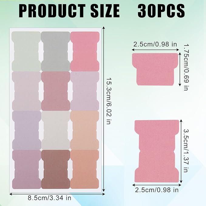 30 Sheets/360 Pieces Sticky Index Tabs, Double Sided Book Page Markers Mark - Image 2