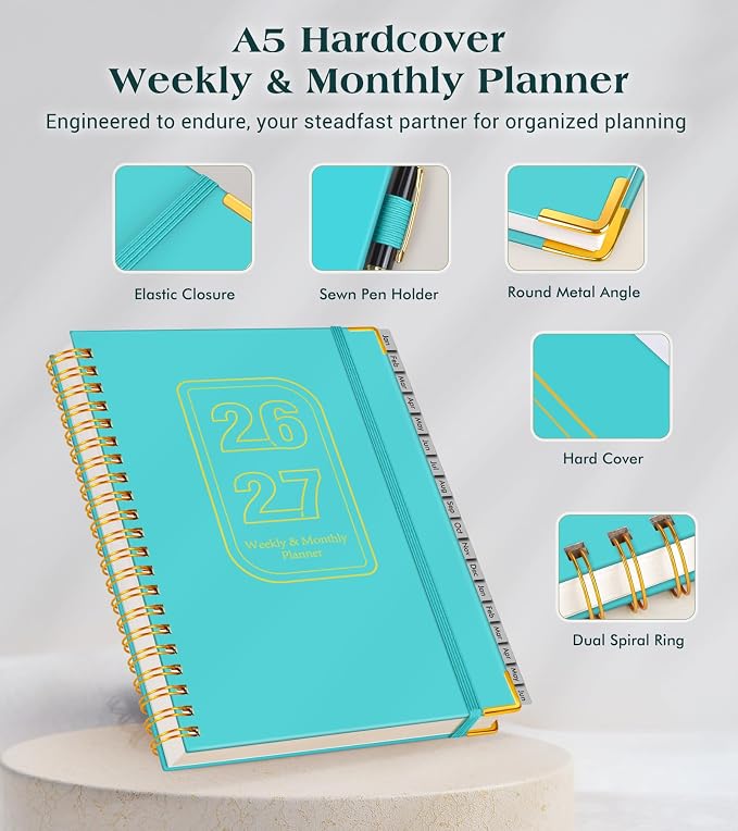 Planner 2026-2027, 18 Months Weekly and Monthly Hardcover Planner, January 2026 - Image 4