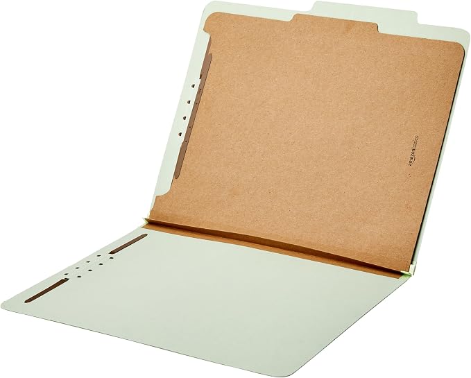 Amazon Basics Classification File Folders, 1 Divider, 2-Inch Embedded Fasteners - Image 4