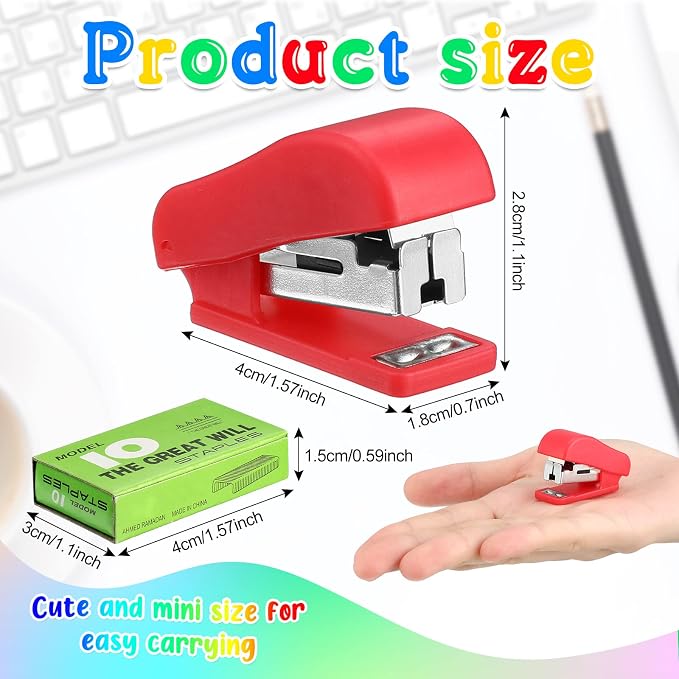 Fainne 30 Pcs Mini Stapler Bulk - Image 2