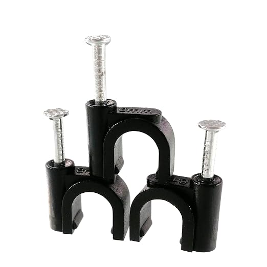 100 Pack Nail in Cable Clips Ethernet Cable Nails Tacks Clips 8mm - Image 7