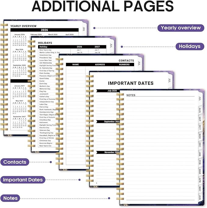 Planner 2026-2027, Academic Year Weekly and Monthly Calender Planner, from Jul - Image 5