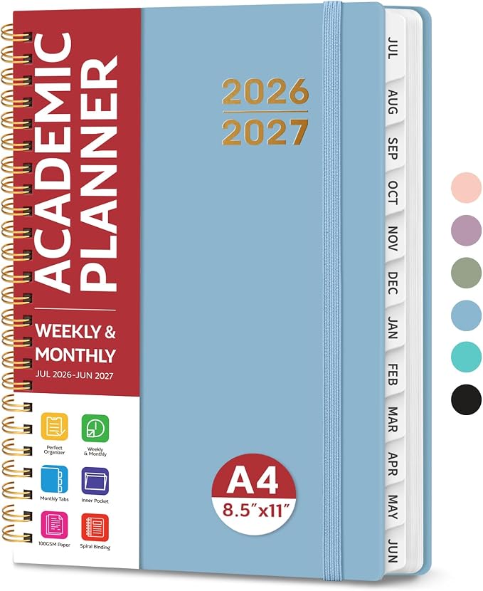 Planner 2026-2027 for Women & Men, Academic Monthly and Weekly Calendar Planner by Taja