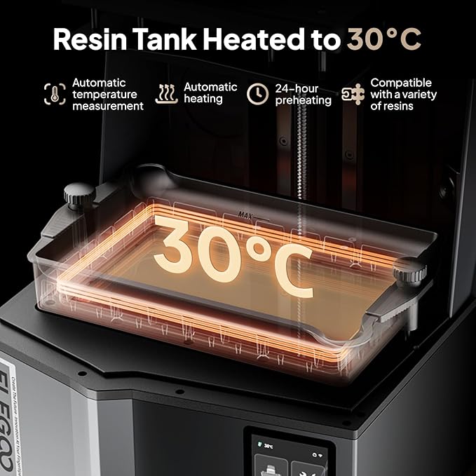 ELEGOO Saturn 4 Ultra 16K Resin 3D Printer MSLA, Smart Tank Heater, High Printing Speed to 150mm/h, AI Camera with Light, Built-in Wi-Fi, Large Print Size 211.68×118.37×220mm³-DeskLoop Office