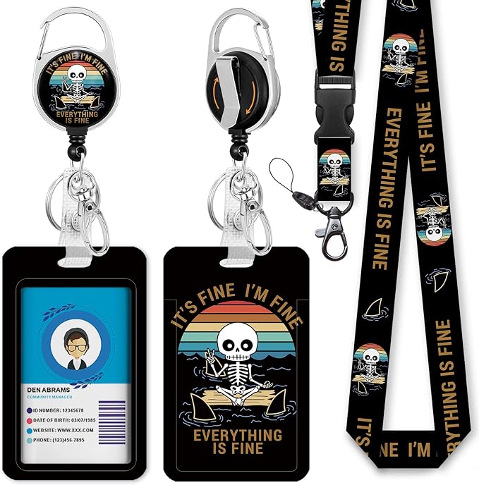 Immaturus Funny Skeleton Lanyards by IMMATURUS