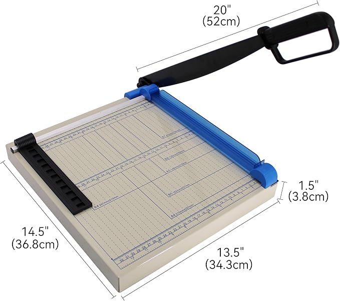 TEXALAN(R) 12" A4 Paper Cutter Multi-Purpose Trimmer for Metal Sheet, Leather, Plastic Sheet, Non-Woven Fabric, 12 Sheets 80-Gram Paper-DeskLoop Office