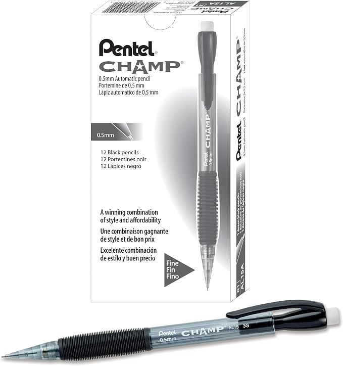 Pentel Champ Mechanical Pencil, Lead Size, Box of 12 by PentelofAmerica