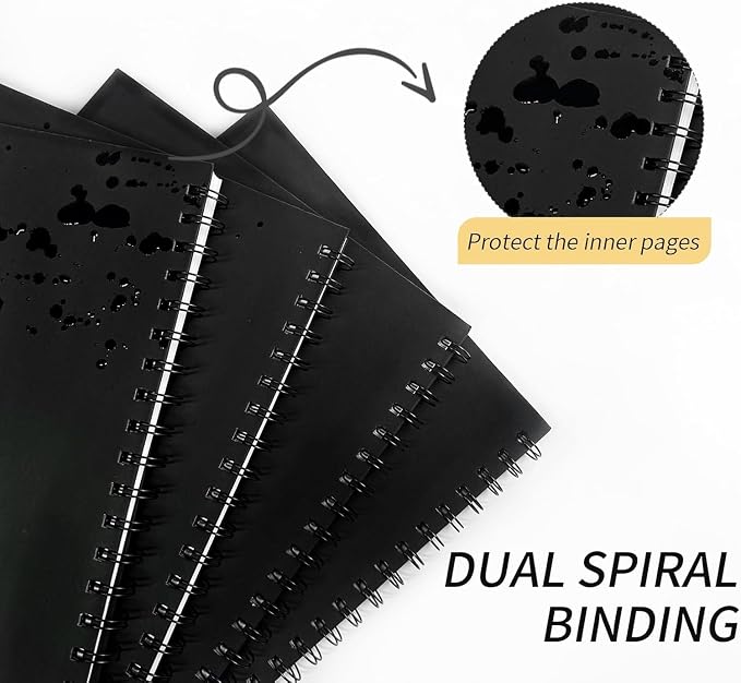 Lined Spiral Notebook A4 Large Journal 8.5" x 11", 6 Pack 7mm College Ruled - Image 4