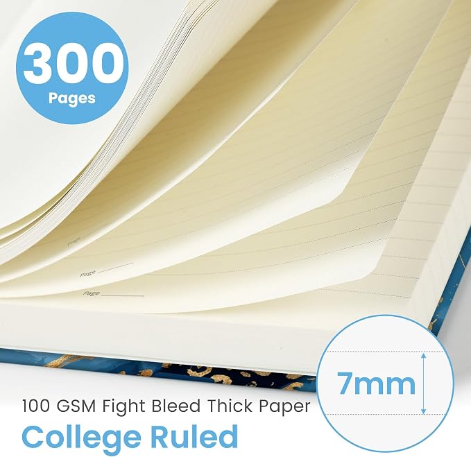 Lined Spiral Notebook Journal for Work, 300 Pages Thick B5 College Ruled - Image 2