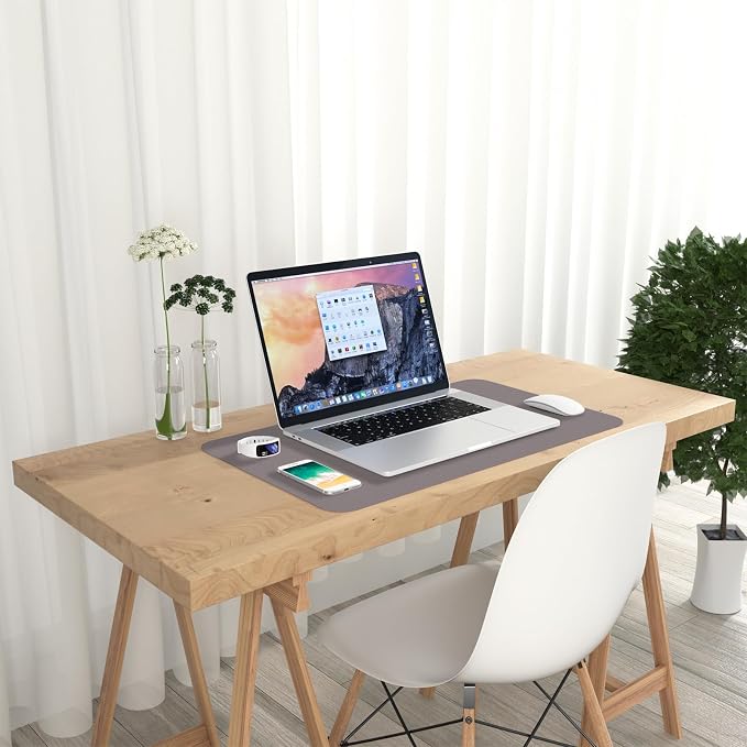 Hsurbtra Desk Pad, 23.6" x 13.8" PU Leather Desk Mat, M Extended Mouse Pad - Image 7