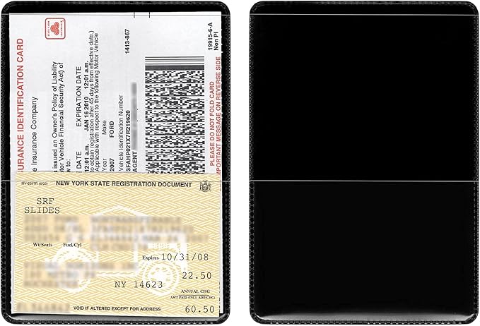 StoreSMART - Ebony Black Back Auto Insurance & ID Card Holder - 5 Pack - Image 2