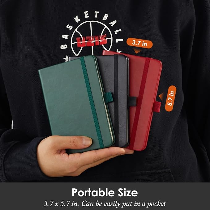 NIRMIRO Small Notebook Journals, 3 Pack Mini Pocket Note pads - Image 6
