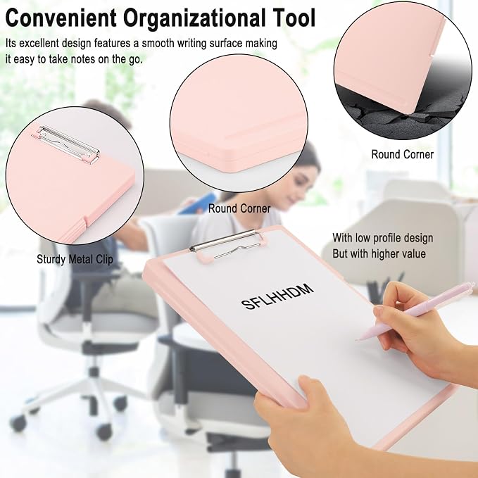 SFLHHDM Clipboards with Storage, Storage Clipboard with Low Profile Clip - Image 5