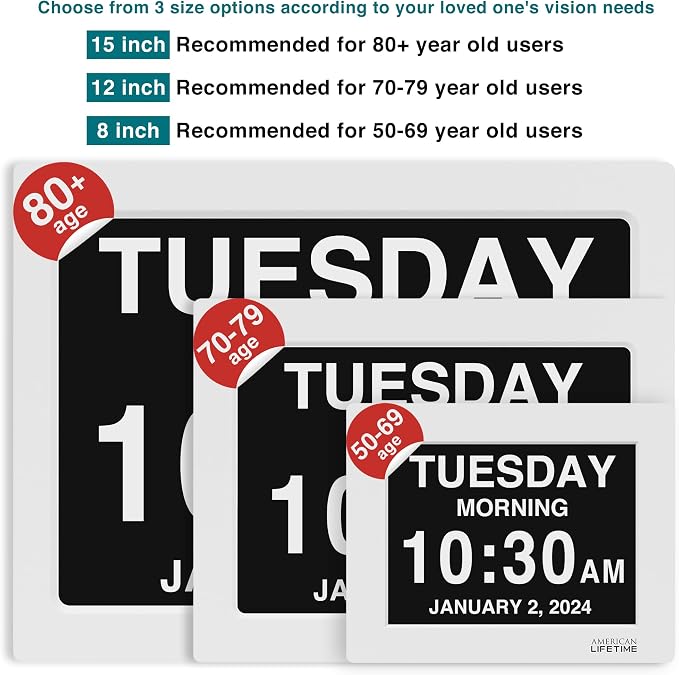 American Lifetime New 2026 Dementia Clock Large - Image 3