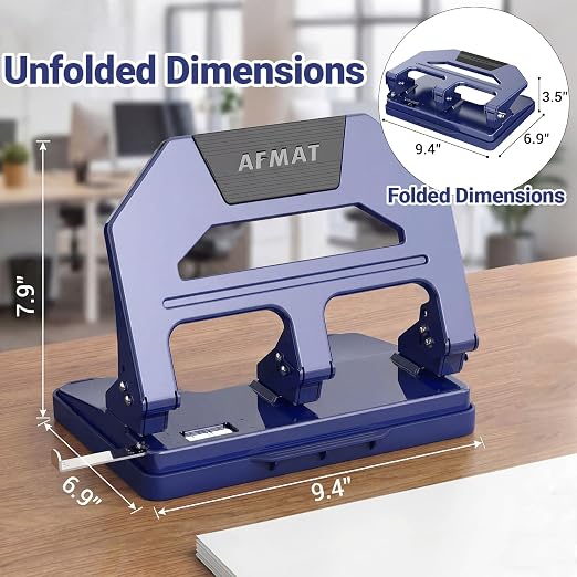 AFMAT 3 Hole Punch Heavy Duty, 40-Sheet Three Hole Puncher - Image 7