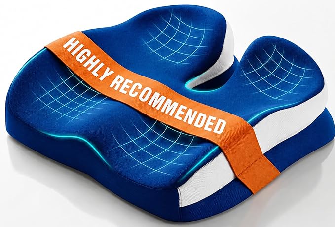 Memory Foam Seat Car Computer Desk Chair Cushion，Cushion by ZFUHWT