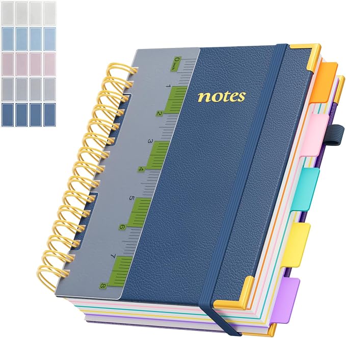 XYark A5 Hardcover Spiral Notebook, 6.3"x8.5" College Ruled Notebooks by XYark