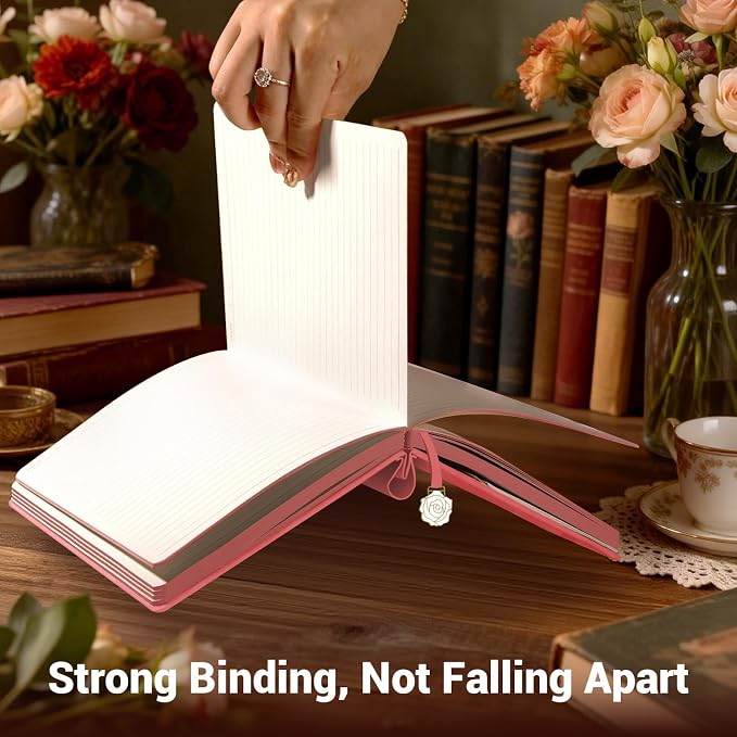 Aocii leather Journal for Women, A5 lined Daily Journal Notebook, Bullet - Image 5
