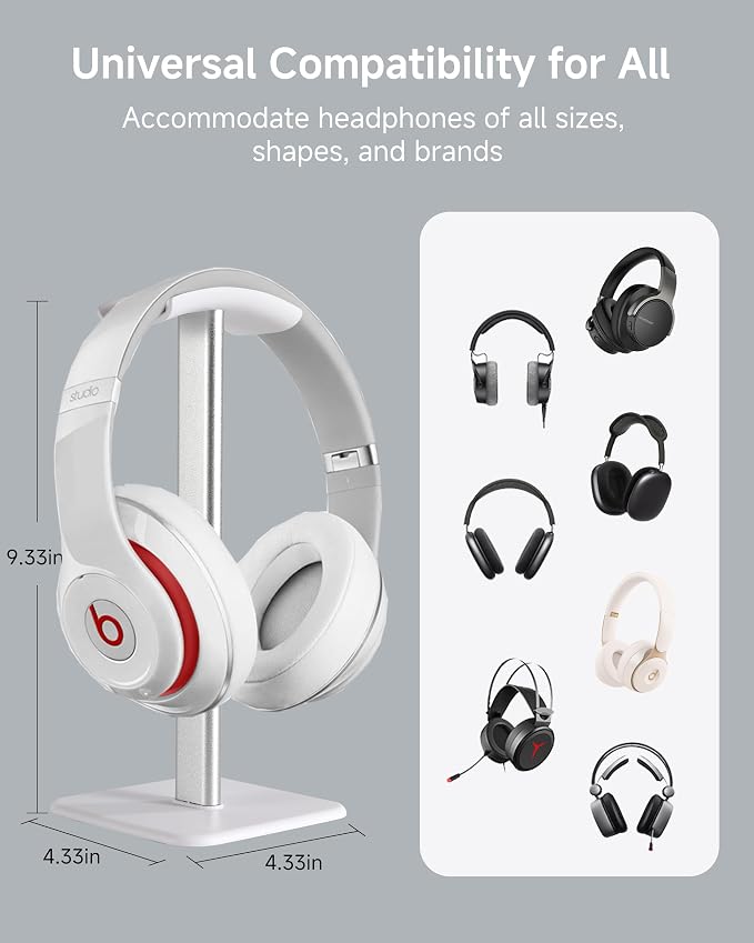 Sleek Modern Headphone Stand for Desk - Image 3