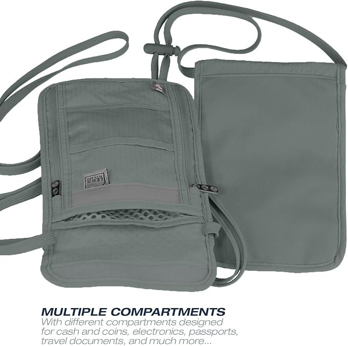 Lewis N. Clark Stash Neck Travel Wallet, RFID Blocking Passport Holder - Image 5