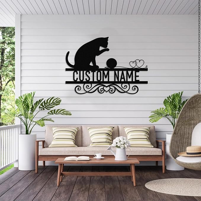 Dyoart Personalized Cat Metal Signs - Image 8
