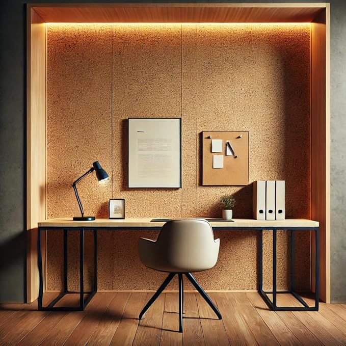 Manton Cork Premium Cork Roll - 4' x 14' x 3/8", 100% Natural Facing Grade Material for Bulletin Boards, Decorative Photo and Message Push Pin Displays - Perfect for Home, School, and Office-DeskLoop Office