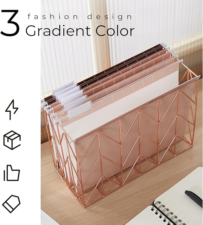 Y YOMA 36 Pack Gradient Hanging File Folders Letter Size Decorative Hanging - Image 4