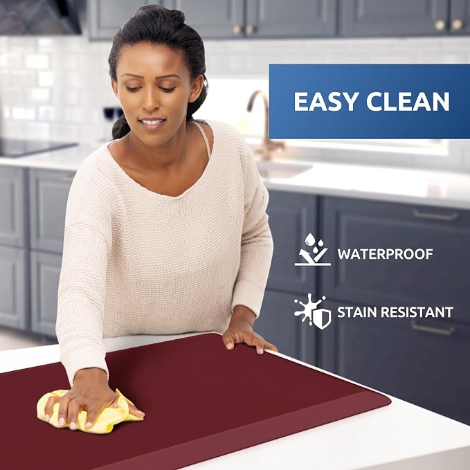 KitchenClouds Kitchen Mat Cushioned Anti Fatigue Rug 17.3"x28" Water Resistant - Image 3