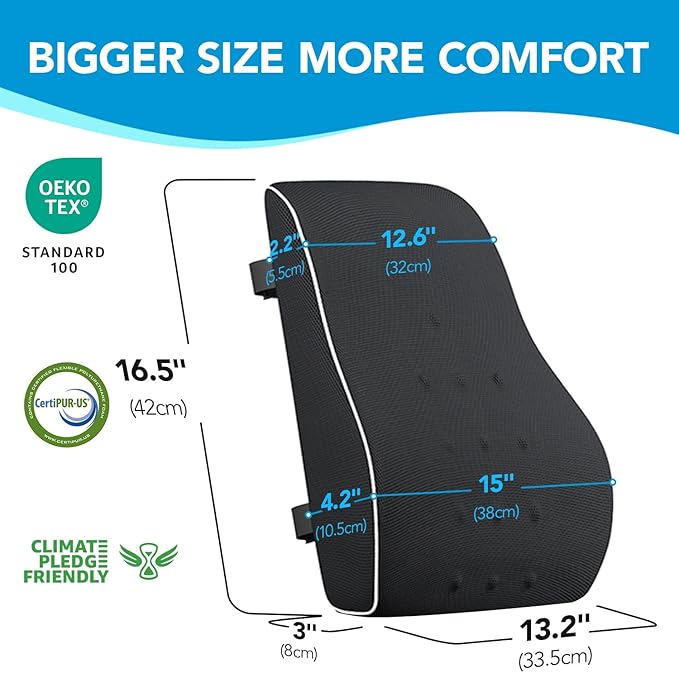 Lumbar Support Pillow for Office Chair, Office Home Essentials, Gifts for Mom - Image 8