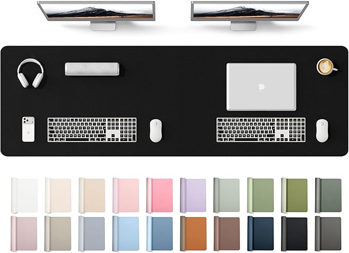 YSAGi Leather Desk Protector, Office Mat, Large Mouse Mat, Non-Slip PU Leather by YSAGi