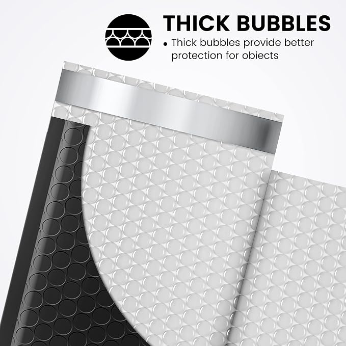 Fuxury Bubble Mailers 4x8 Inch 500 Pack Padded Envelopes Usable Size 4x7" Thick - Image 3