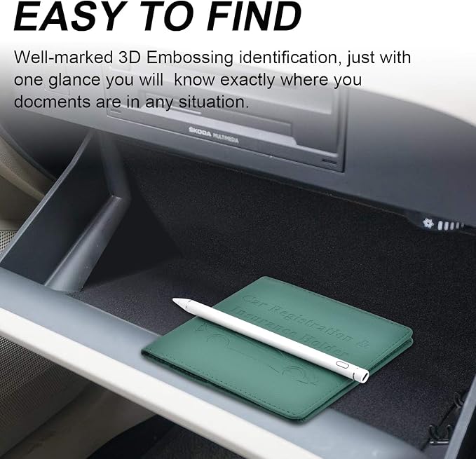 Cacturism Car Registration and Insurance Holder, Vehicle Glove Box Car - Image 5