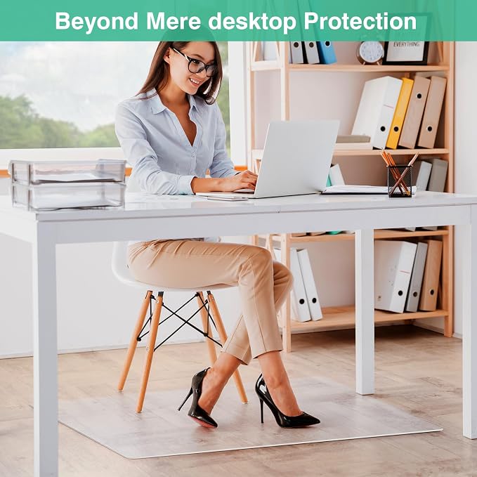 NATRKE Clear Desk Mat Pad, 47.2"x23.6" Extra Large Transparent Computer Desk - Image 6