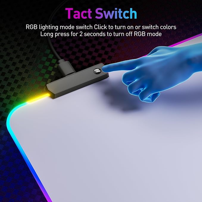 RGB Mousepad Led Mouse Pad, Large Mouse Pad, Led and Big Mouse mat - Image 4