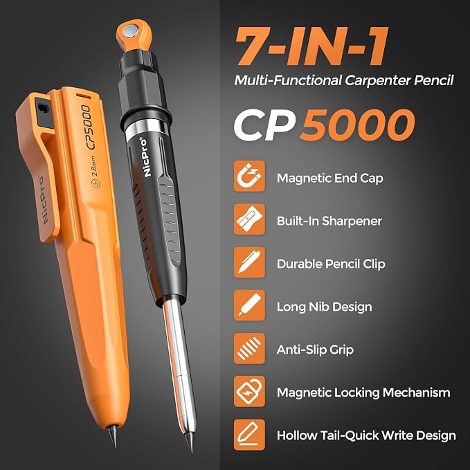 Nicpro CP5000 Magnetic Carpenter Pencils - Image 2