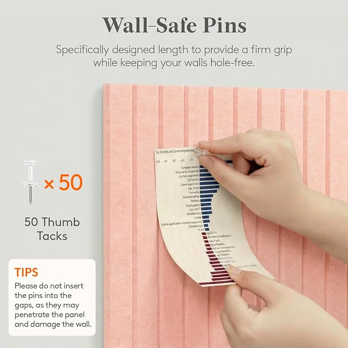 Lifewit Felt Slatted Bulletin Board, 12 Pack Self-Adhesive Panel, Cork Board - Image 7