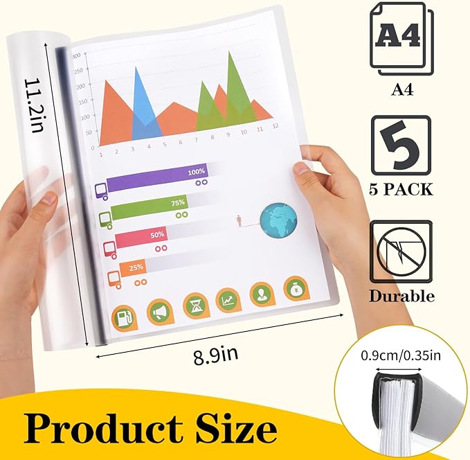Report Covers with Sliding Bar, Resume Covers Presentation Folders File - Image 2
