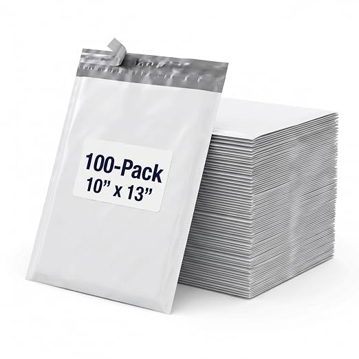BOX USA Shipping Bags 10" x 13" White by BOXUSA