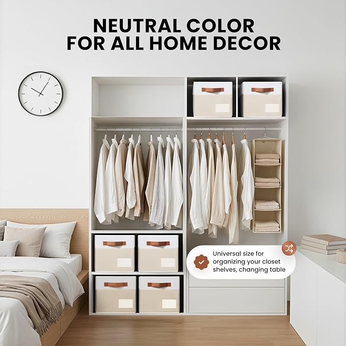 4 Pack Large Closet Storage Baskets - Image 4