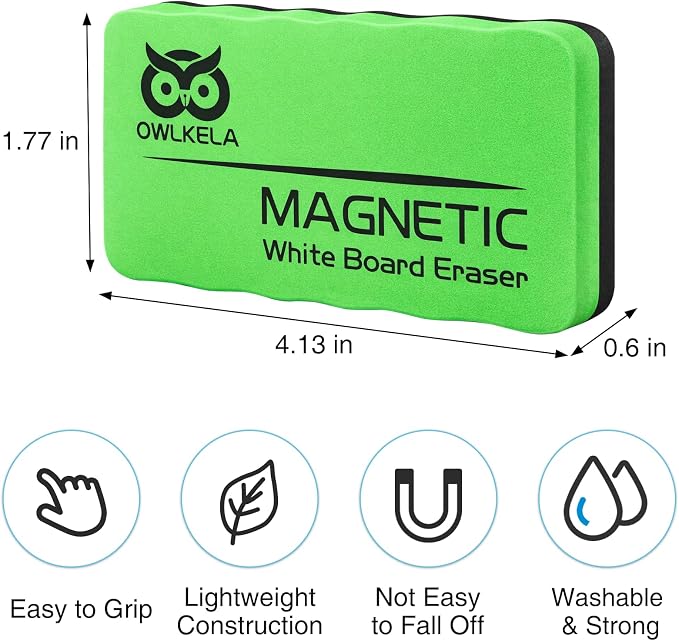 OWLKELA 8Pcs White Board Erasers, Magnetic Dry Erase Eraser Ideal - Image 2
