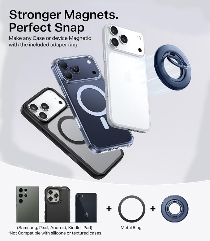 TORRAS 2025 Flagship Magnetic Phone Grip Ring Holder Kickstand Fit - Image 7