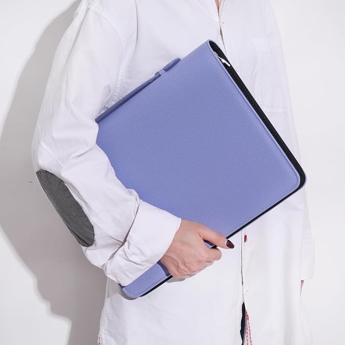 Wonderpool Travel Zippered Portfolio 3 Ring Binder A4 Padfolio Document Case - Image 7