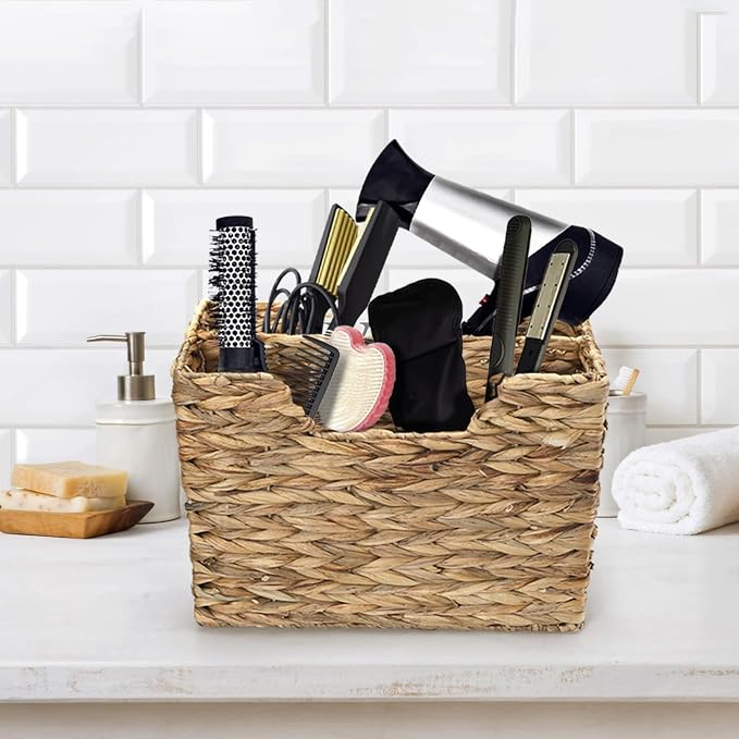 Yesland Hand-Woven Magazine Basket 14.5"x8"x11.75" - Image 8