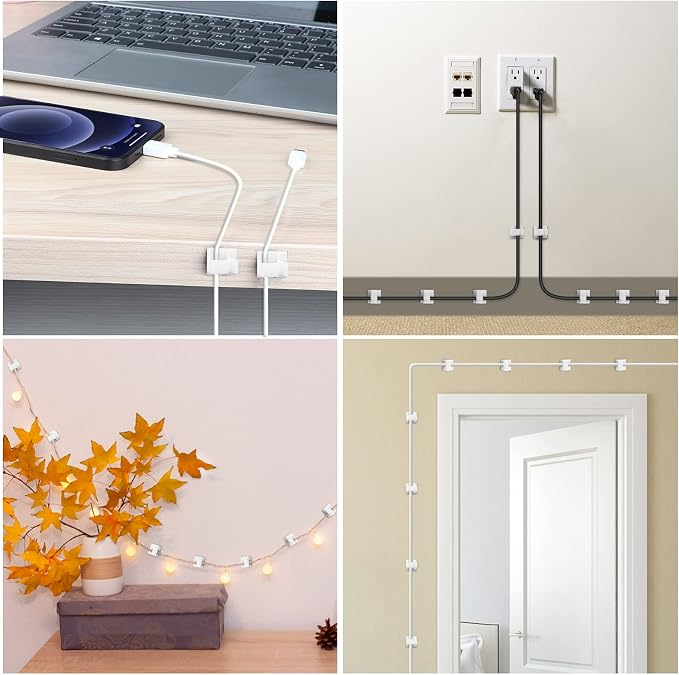120 PCS Cable Clips White, Upgraded Adhesive Wire Clips - Image 6